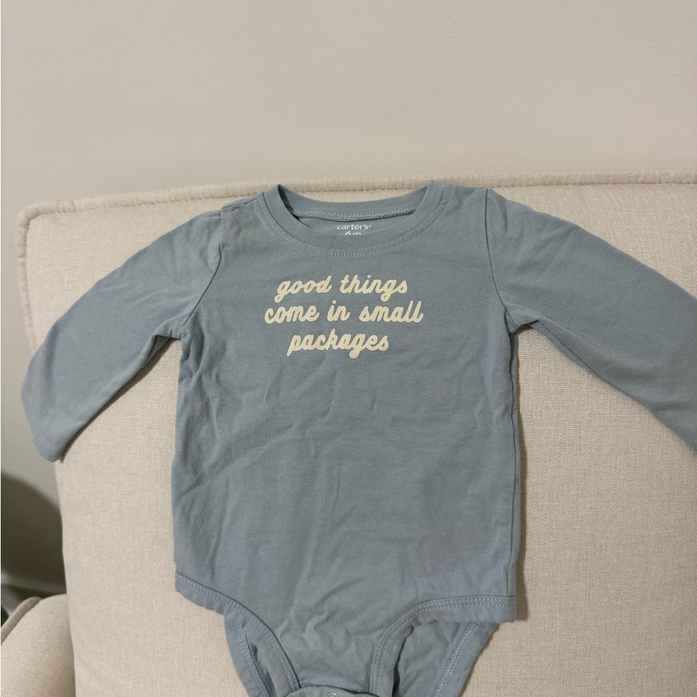 Carter's Soft Blue Baby Bodysuit